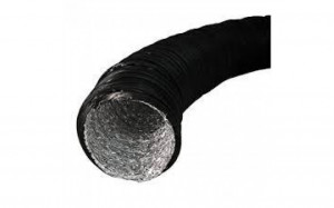 Combi-Flexrohr Alu PVC schwarz 127mm / 10m